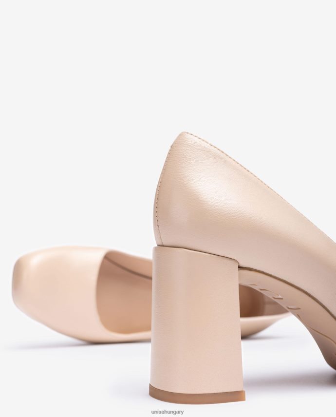 Unisa szögletes orrú pumpa platformmal nők J4PJX0564 bézs