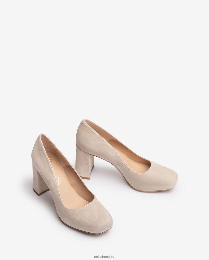 Unisa szögletes orrú pumpa platformmal nők J4PJX0567 bézs
