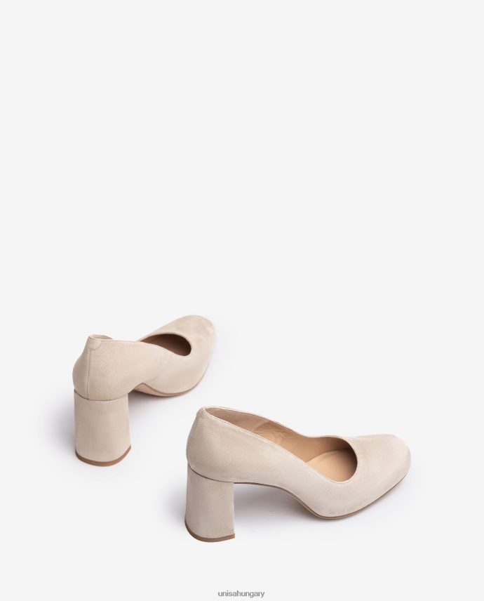 Unisa szögletes orrú pumpa platformmal nők J4PJX0567 bézs