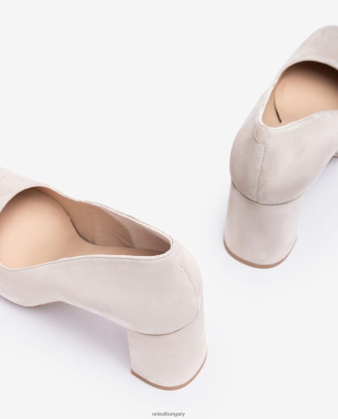 Unisa szögletes orrú pumpa platformmal nők J4PJX0567 bézs