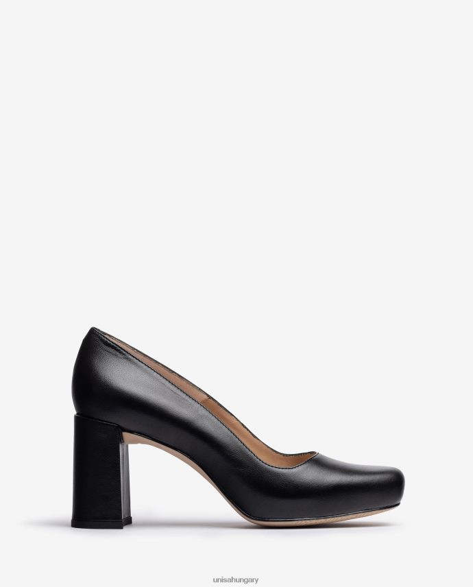 Unisa szögletes orrú pumpa platformmal nők J4PJX0578 fekete
