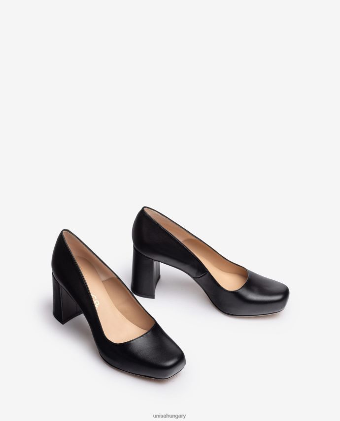 Unisa szögletes orrú pumpa platformmal nők J4PJX0578 fekete