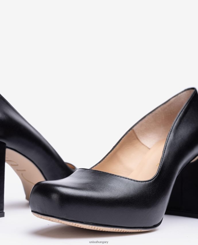Unisa szögletes orrú pumpa platformmal nők J4PJX0578 fekete