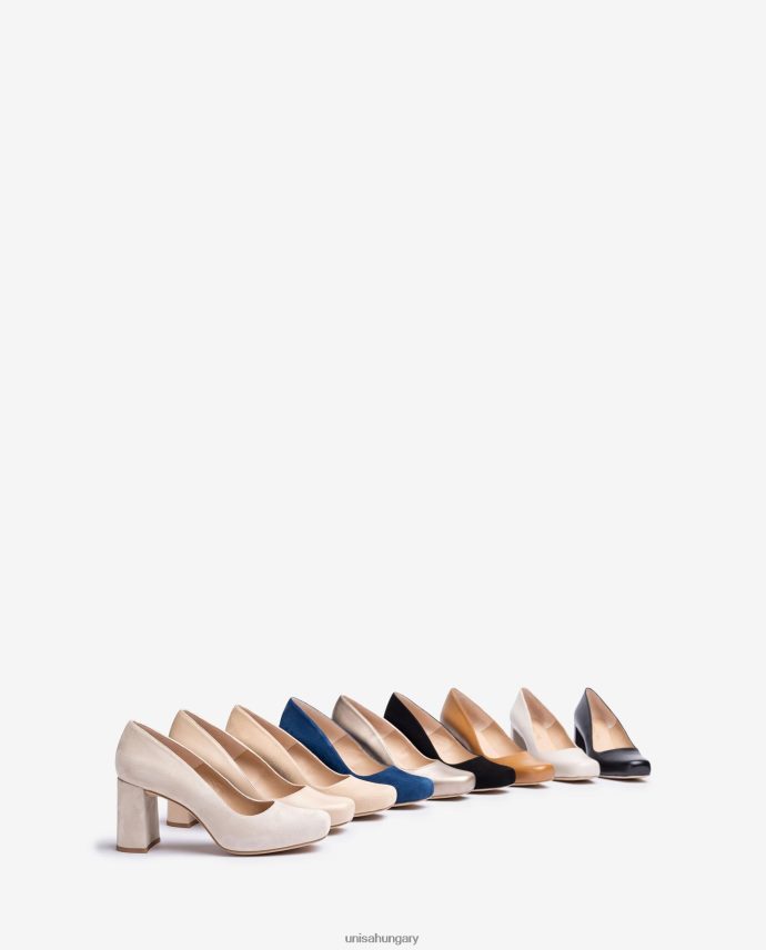 Unisa szögletes orrú pumpa platformmal nők J4PJX0578 fekete