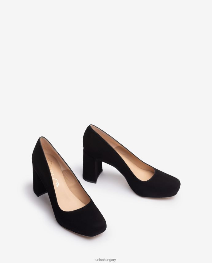 Unisa szögletes orrú pumpa platformmal nők J4PJX0579 fekete