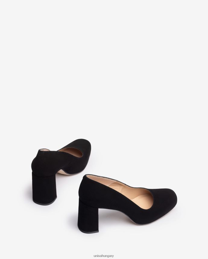 Unisa szögletes orrú pumpa platformmal nők J4PJX0579 fekete