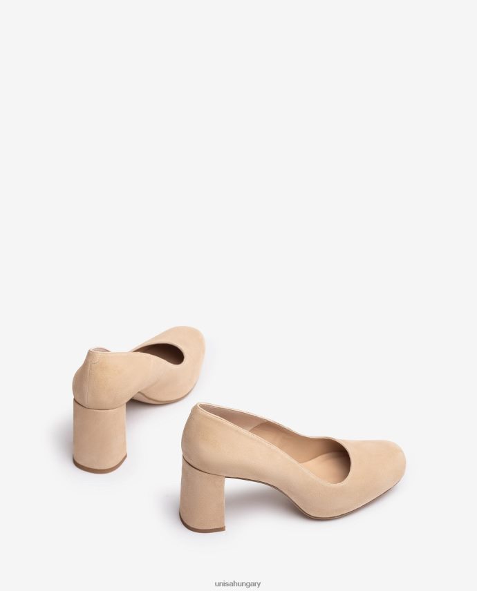 Unisa szögletes orrú pumpa platformmal nők J4PJX0580 bézs