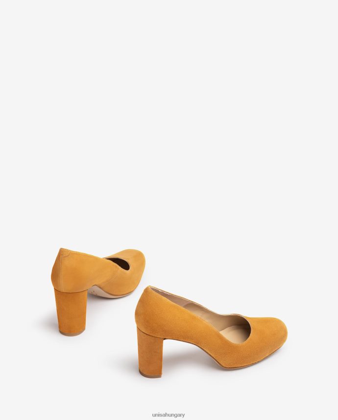 Unisa szögletes orrú szivattyúk platformmal nők J4PJX0596 barna