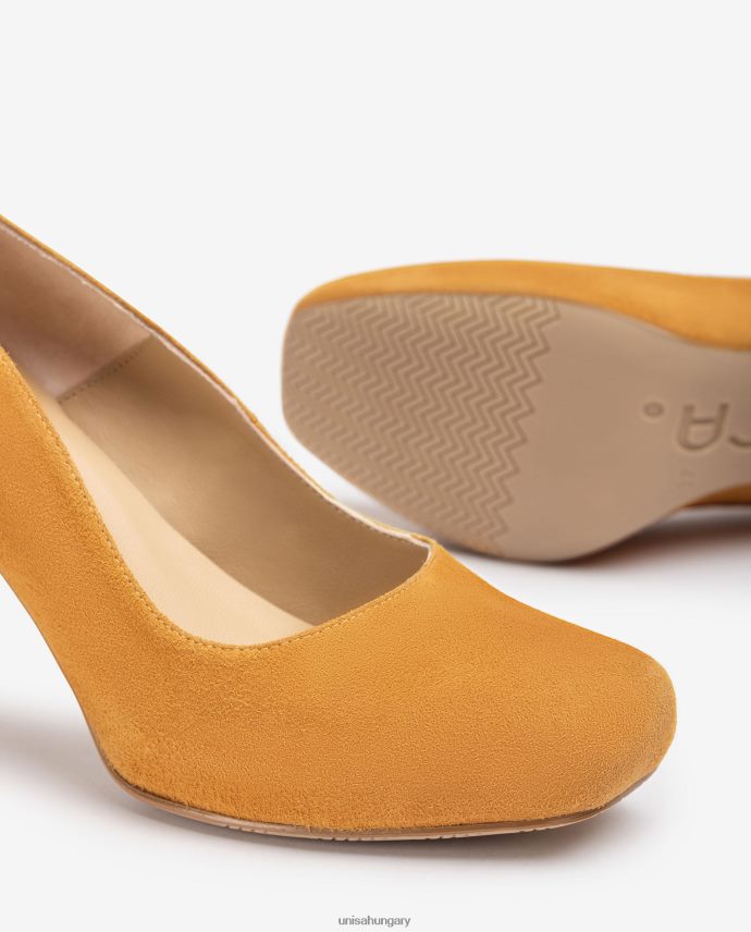 Unisa szögletes orrú szivattyúk platformmal nők J4PJX0596 barna