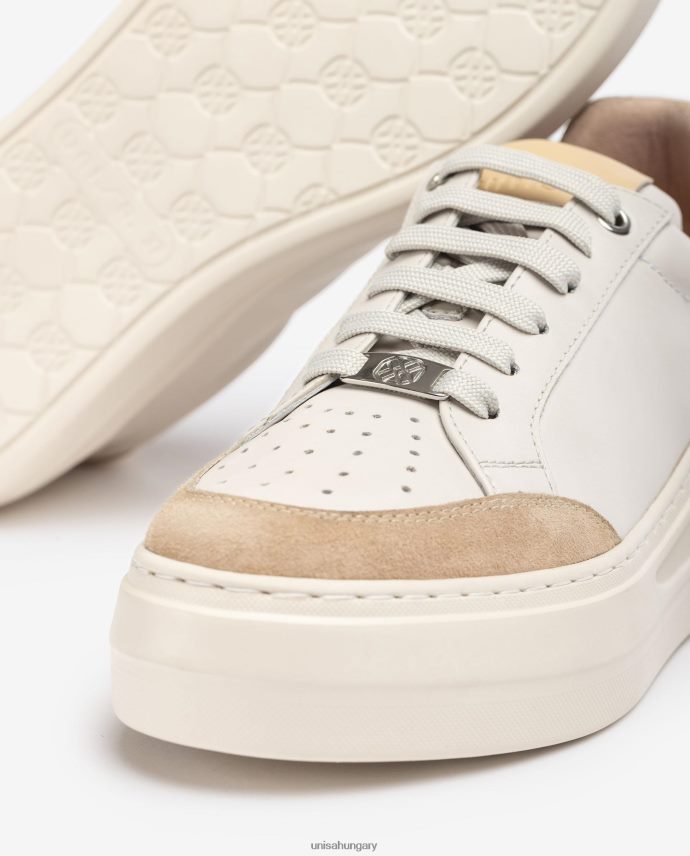 Unisa bőr és velúr tornacipő nők J4PJX0671 fehér