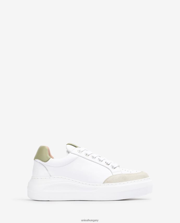 Unisa bőr és velúr tornacipő nők J4PJX0672 fehér