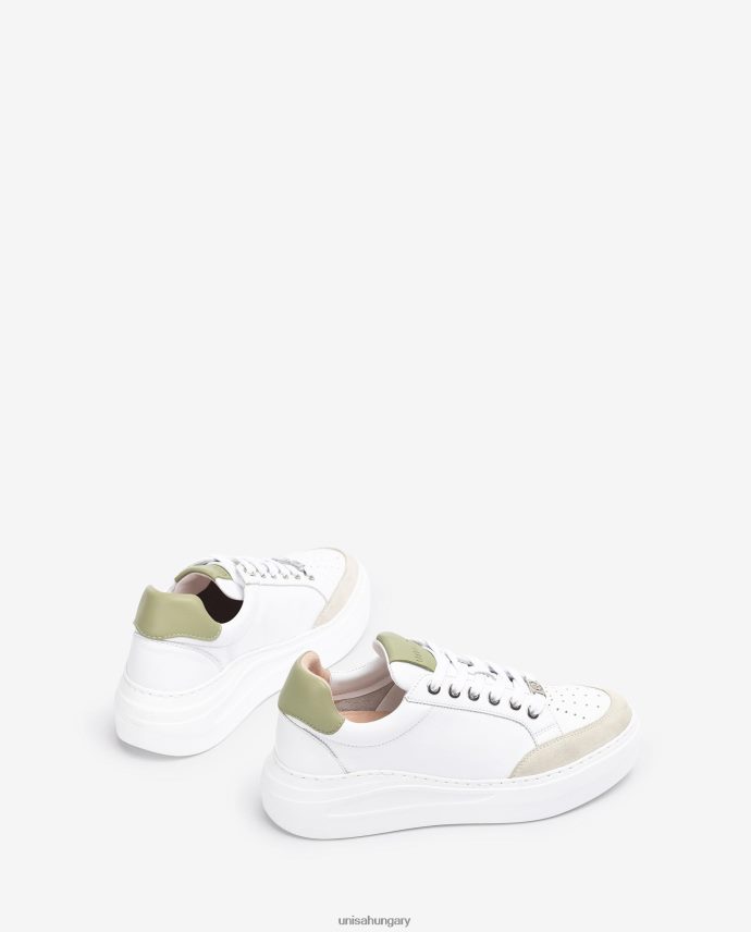 Unisa bőr és velúr tornacipő nők J4PJX0672 fehér