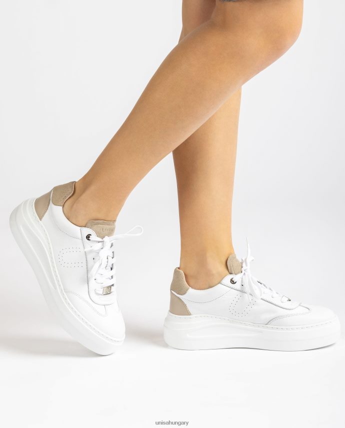 Unisa bőr tornacipő maxi talppal nők J4PJX0673 fehér