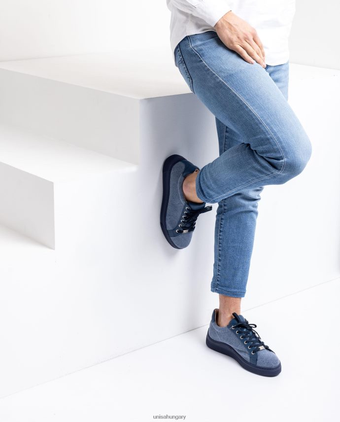 Unisa újrahasznosított anyagból készült tornacipő nők J4PJX0681 kék