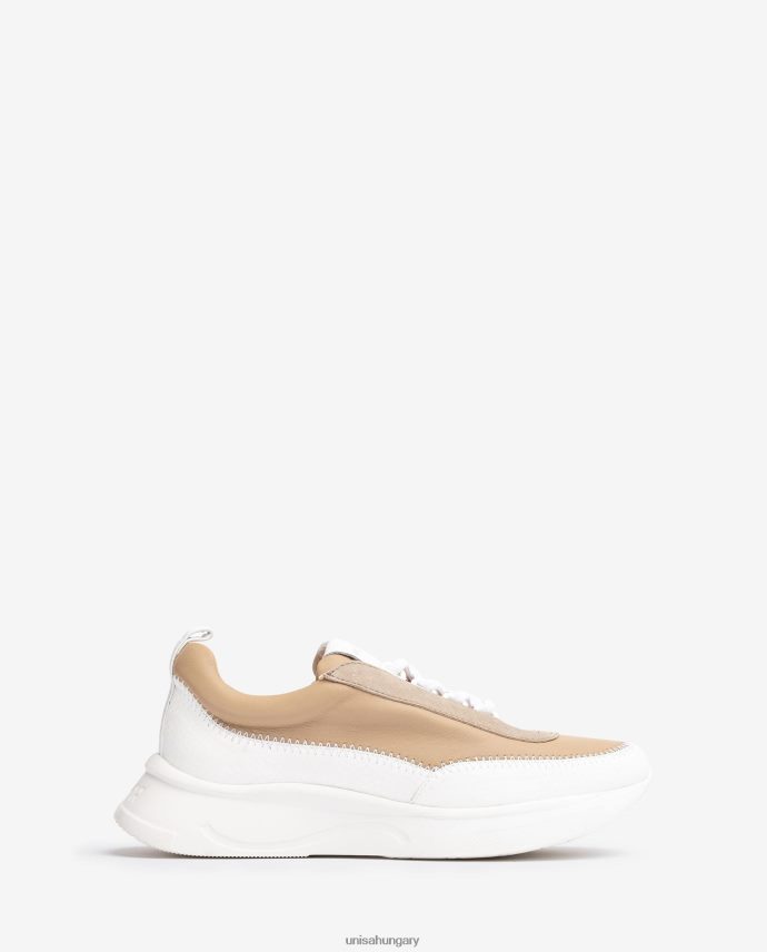 Unisa kontrasztos anyagokból készült tornacipő nők J4PJX0669 fehér