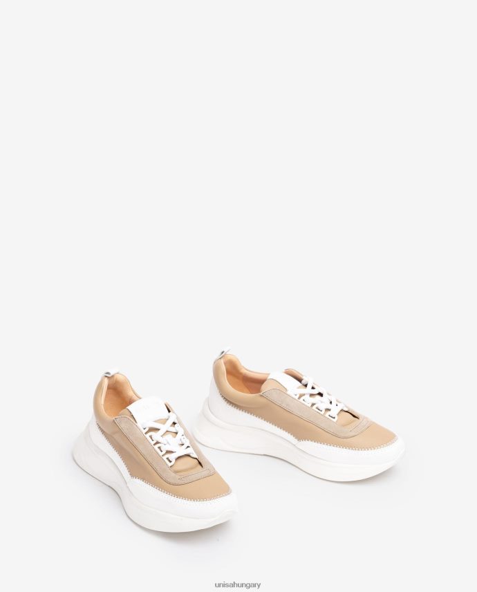 Unisa kontrasztos anyagokból készült tornacipő nők J4PJX0669 fehér