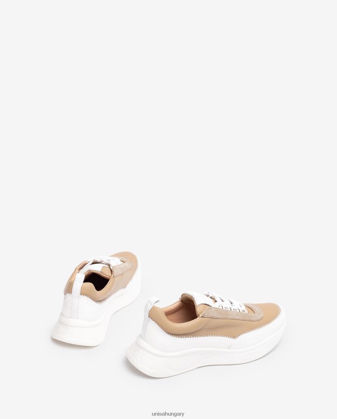 Unisa kontrasztos anyagokból készült tornacipő nők J4PJX0669 fehér