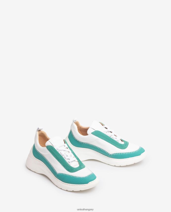 Unisa kontrasztos anyagokból készült tornacipő nők J4PJX0670 fehér