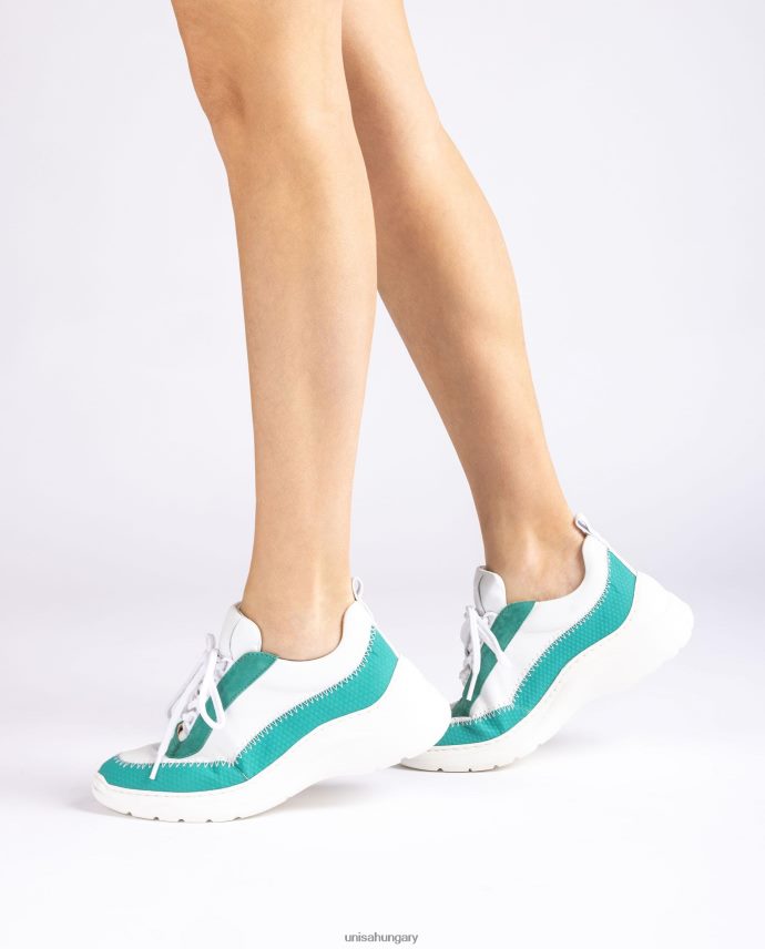 Unisa kontrasztos anyagokból készült tornacipő nők J4PJX0670 fehér