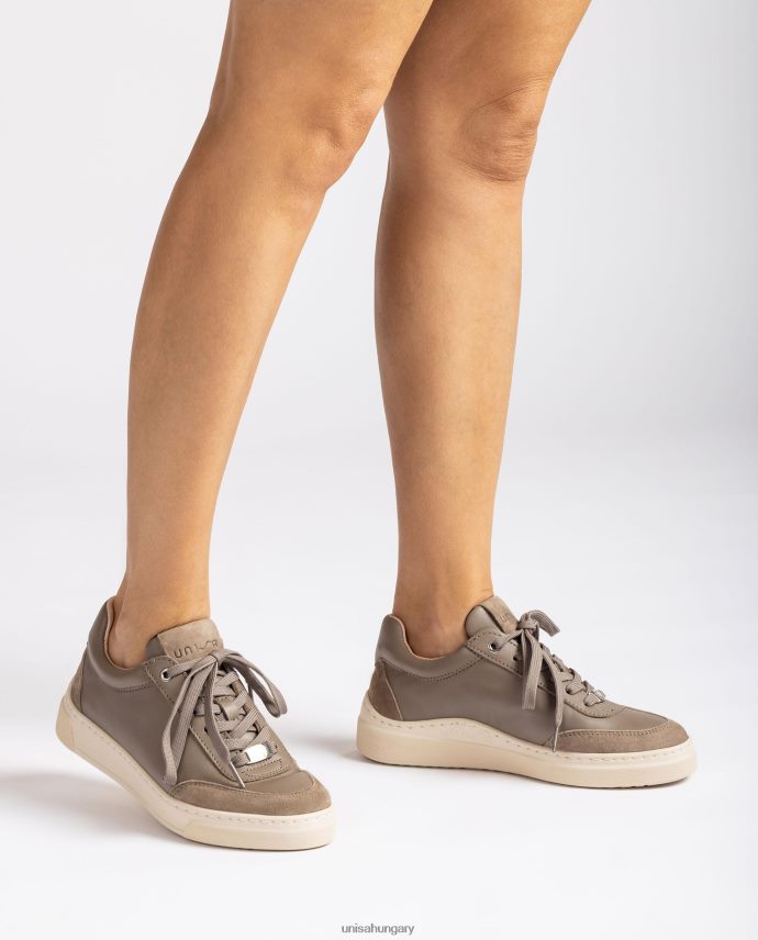 Unisa kontrasztos orrú és sarkú tornacipő nők J4PJX01240 barna