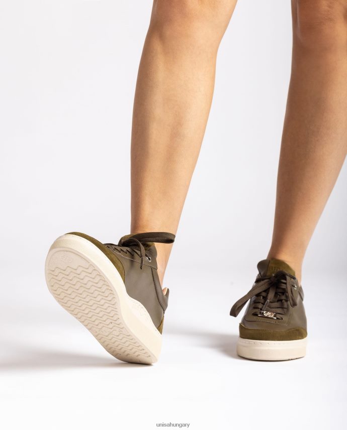 Unisa kontrasztos orrú és sarkú tornacipő nők J4PJX01244 zöld