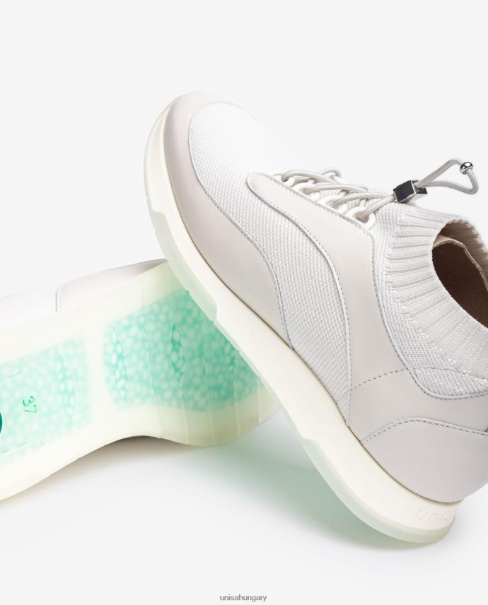 Unisa megfelelő színű bőr és szövet tornacipő nők J4PJX0677 fehér