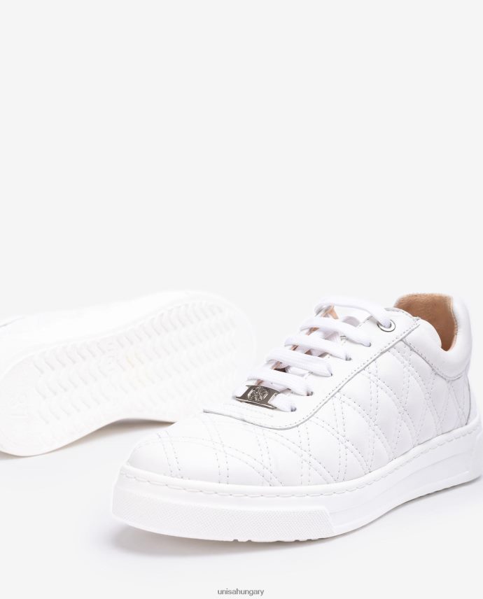 Unisa tornacipő geometrikus foltvarrással nők J4PJX0648 fehér