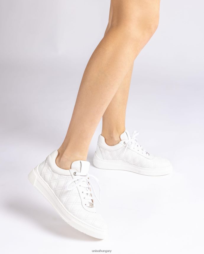 Unisa tornacipő geometrikus foltvarrással nők J4PJX0648 fehér