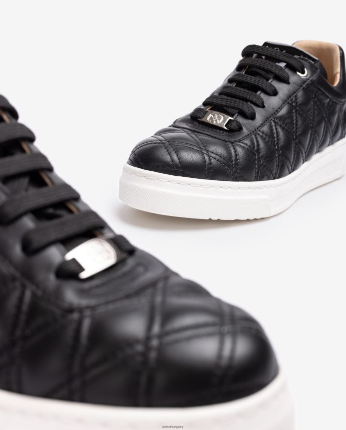 Unisa tornacipő geometrikus foltvarrással nők J4PJX0654 fekete