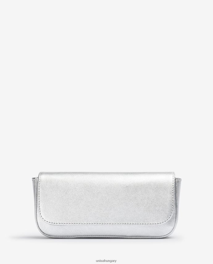 Unisa fém hatású bőr parti kézitáska nők J4PJX01212 ezüst