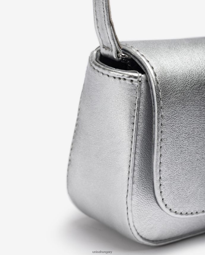 Unisa fém hatású bőr parti kézitáska nők J4PJX01212 ezüst