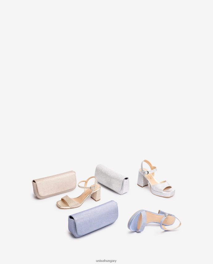 Unisa fényes anyagból készült parti kézitáska nők J4PJX01206 kék