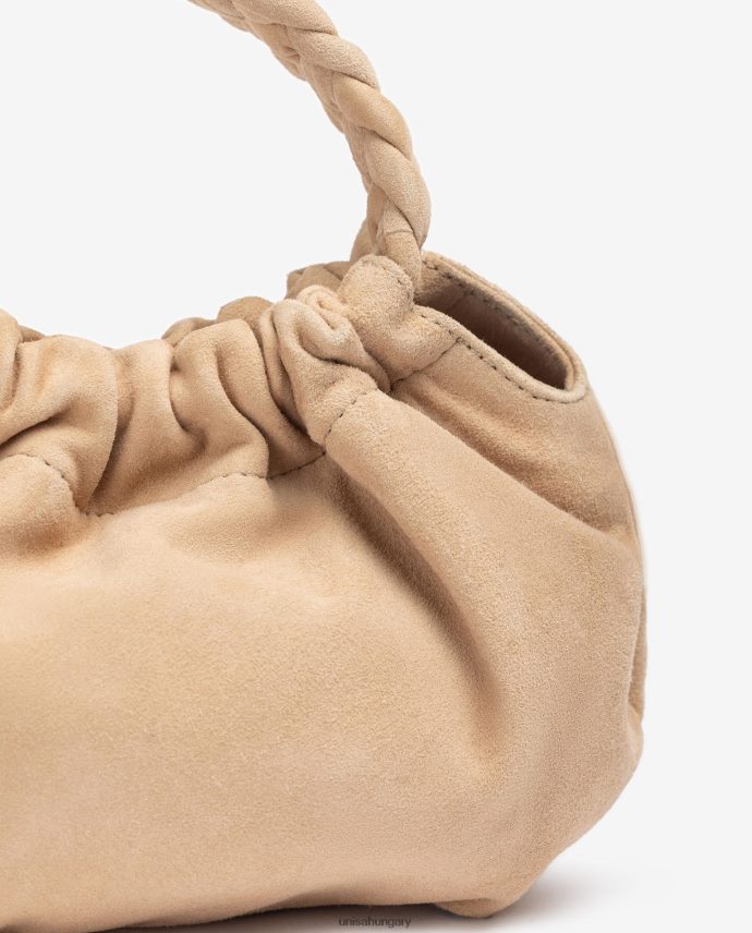 Unisa fonott fogantyús kézitáska nők J4PJX01190 bézs