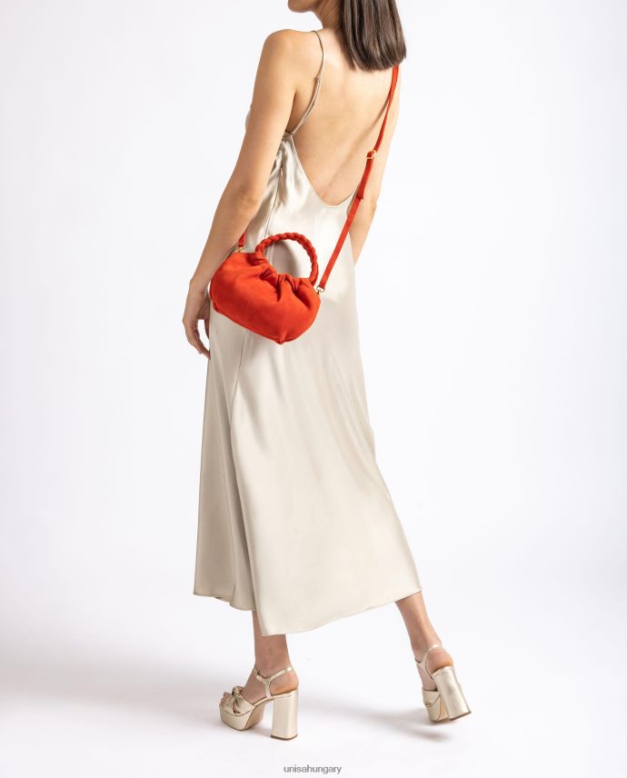 Unisa fonott fogantyús kézitáska nők J4PJX01203 piros