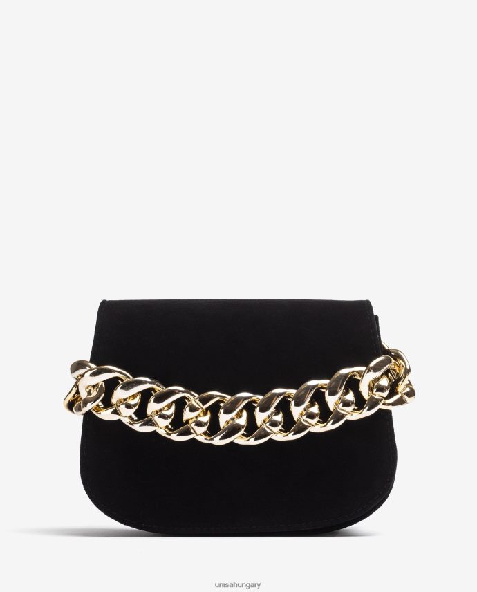 Unisa kézitáska arany lánccal nők J4PJX01184 fekete