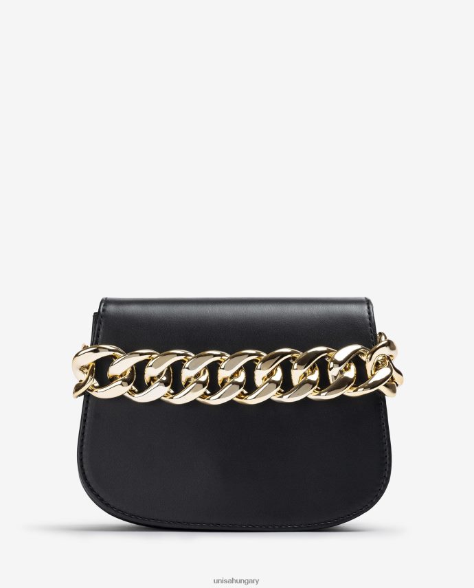 Unisa kézitáska arany lánccal nők J4PJX01199 fekete