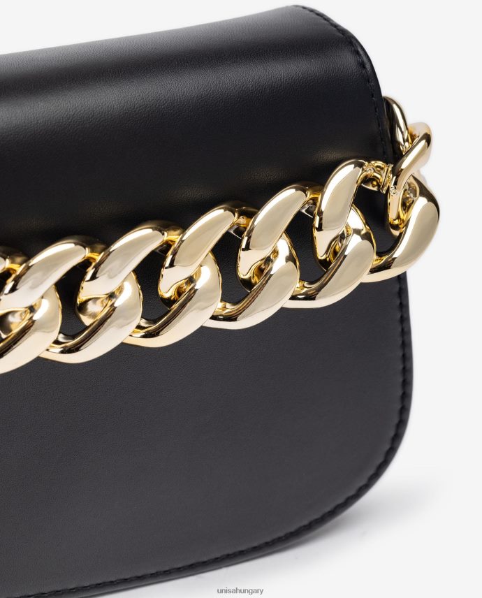 Unisa kézitáska arany lánccal nők J4PJX01199 fekete