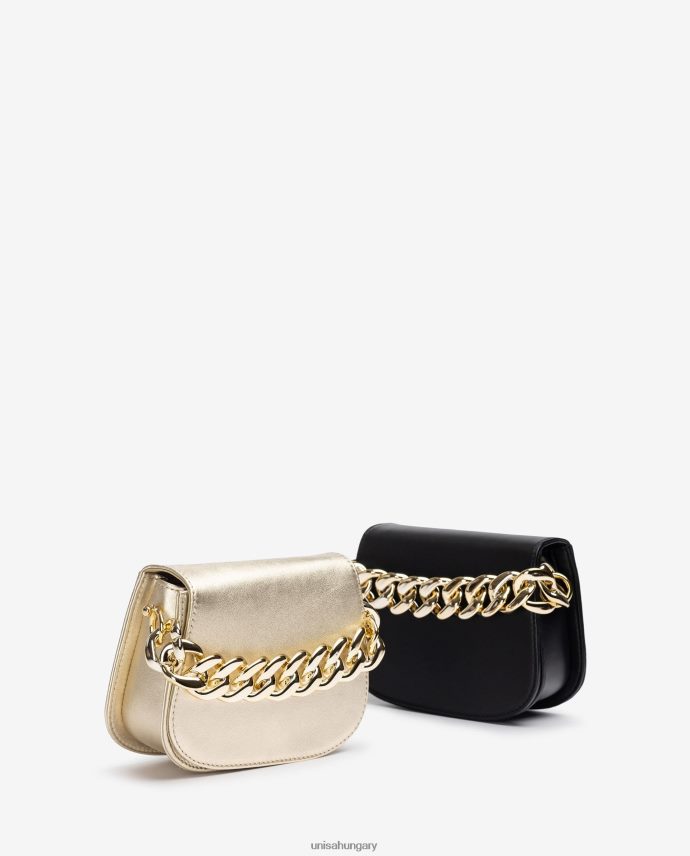 Unisa kézitáska arany lánccal nők J4PJX01199 fekete