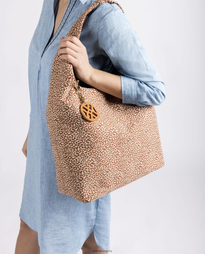 Unisa újrahasznosított anyagból készült kézitáska nők J4PJX01092 barna