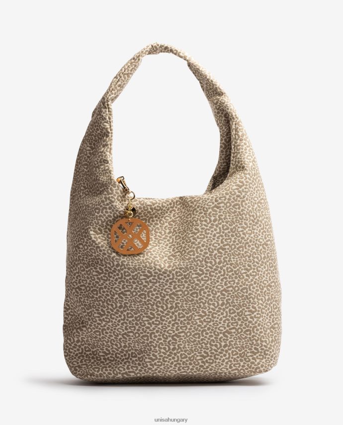 Unisa újrahasznosított anyagból készült kézitáska nők J4PJX01094 barna