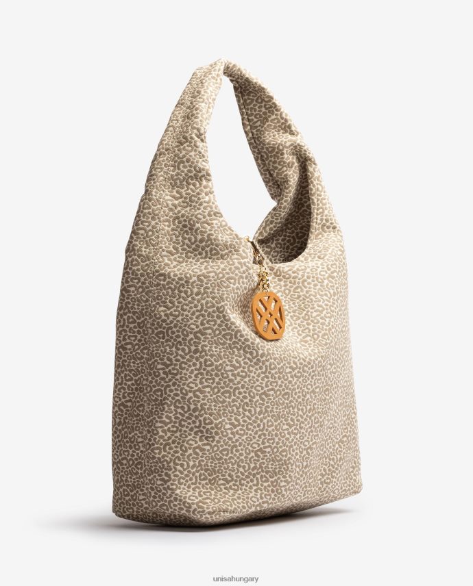 Unisa újrahasznosított anyagból készült kézitáska nők J4PJX01094 barna