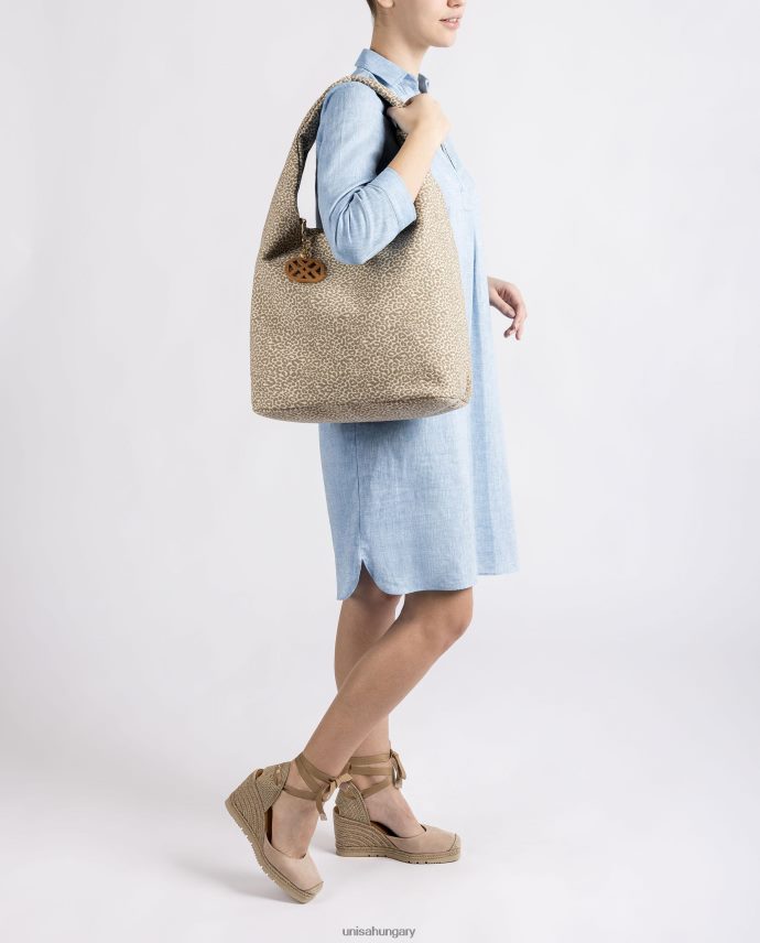 Unisa újrahasznosított anyagból készült kézitáska nők J4PJX01094 barna