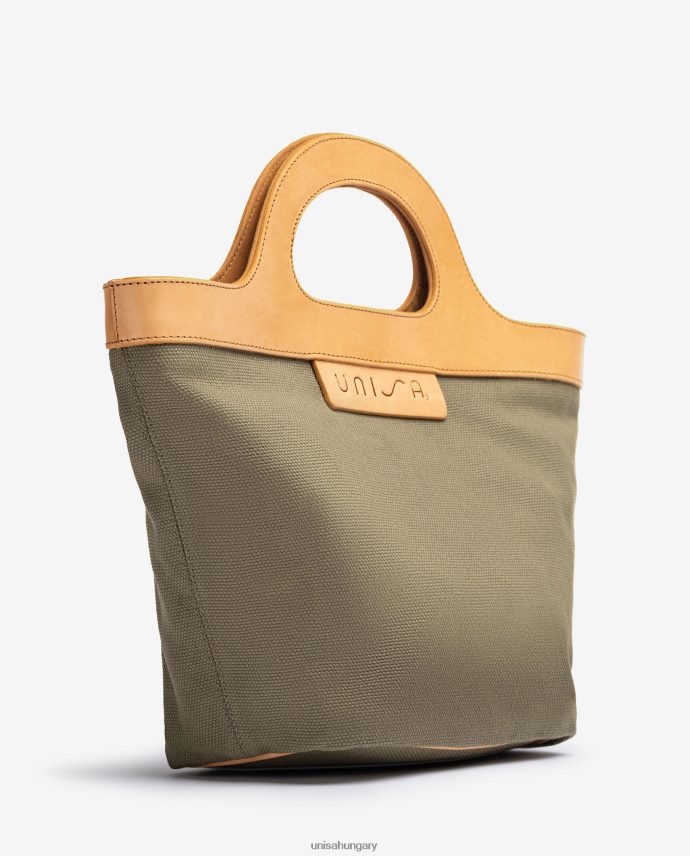 Unisa kézitáska merev bőr fogantyúval nők J4PJX01096 zöld