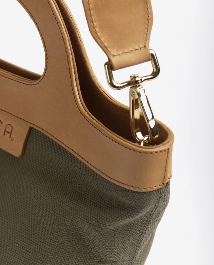 Unisa kézitáska merev bőr fogantyúval nők J4PJX01096 zöld