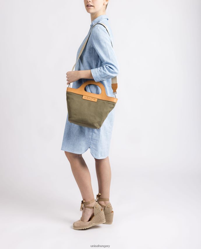 Unisa kézitáska merev bőr fogantyúval nők J4PJX01096 zöld