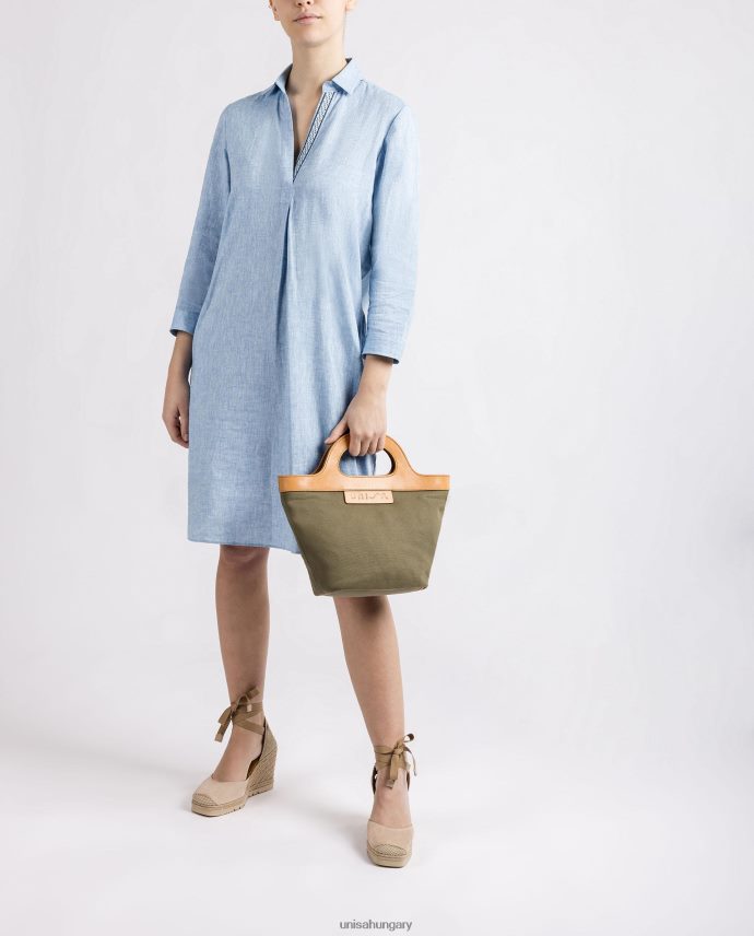 Unisa kézitáska merev bőr fogantyúval nők J4PJX01096 zöld