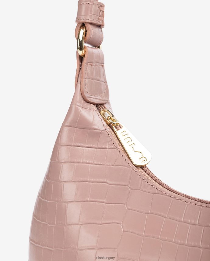 Unisa dombornyomott bőr kézitáska nők J4PJX01182 rózsaszín