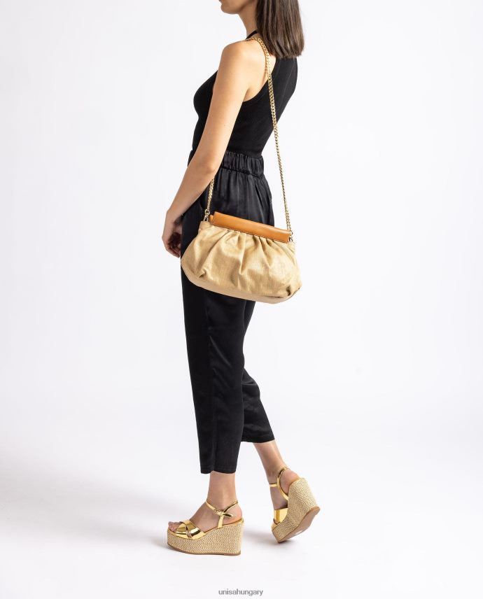 Unisa közepes méretű raffia kézitáska nők J4PJX01160 kecses