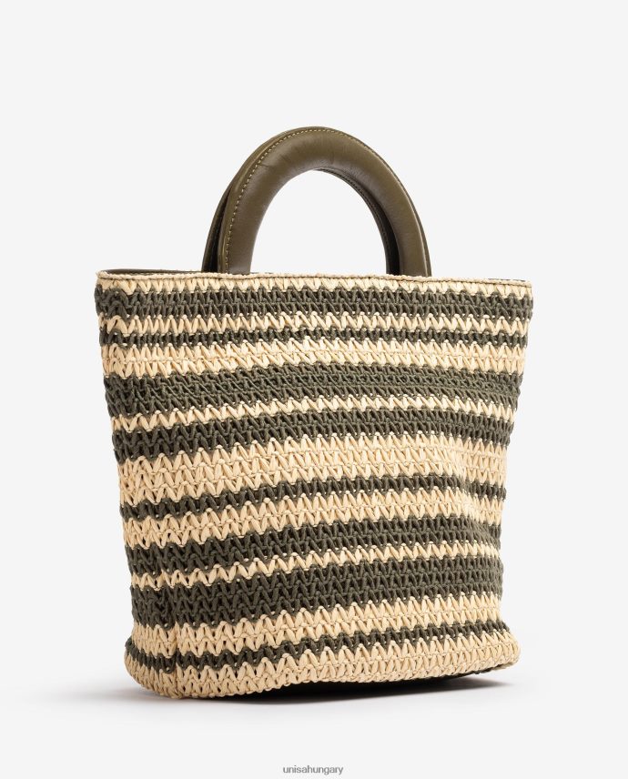 Unisa közepes méretű raffia kézitáska nők J4PJX01177 zöld
