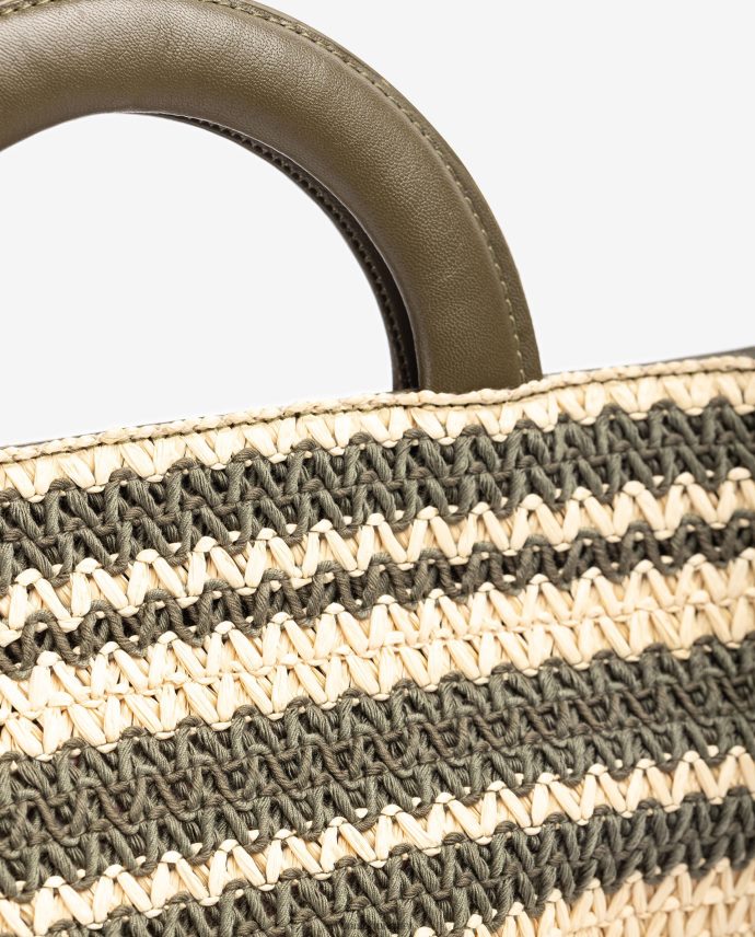 Unisa közepes méretű raffia kézitáska nők J4PJX01177 zöld